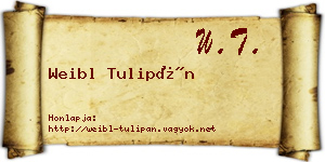 Weibl Tulipán névjegykártya